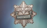 logo KPP Radomsko,tzw. blacha policyjna w kształcie gwiazdy z napisem policja radomsko