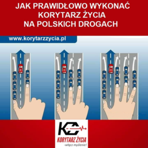 Informacja jak prawidłowo wykonać korytarz życia.