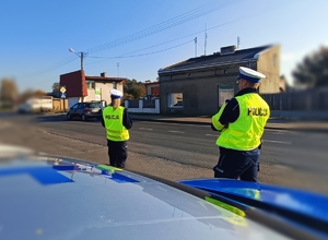 Policjanci radomszczańskiej drogówki.