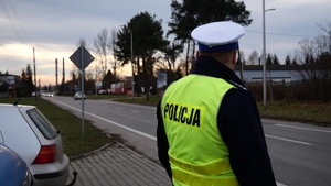 Policjant Wydziału Ruchu Drogowego.