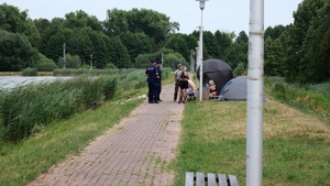 Policyjna akcja nad wodą.
