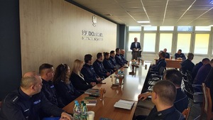 Odprawa roczna w Komendzie Powiatowej Policji w Radomsku