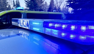 Sygnały świetlne radiowozu.