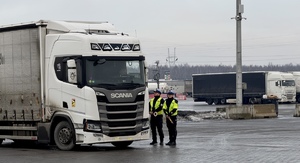 Radomszczańscy policjanci w międzynarodowej akcji kontroli pojazdów ciężarowych.