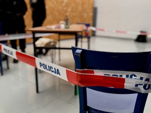 Policyjna praktyka dla uczniów klas mundurowych.