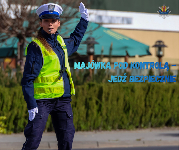 Policjantka Wydziału Ruchu Drogowego.