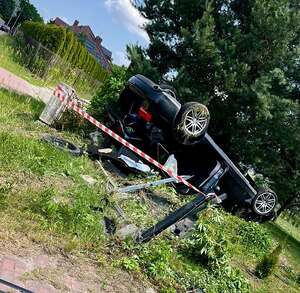 Auto po zdarzeniu drogowym.